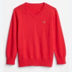 Gap Red Long Sleeve V-Neck Sweater -Size 3T